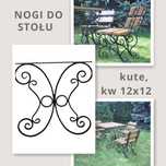 Noga do stołu kuta PROMOCJA   kw.12 solidne PRODUCENT bok boki
