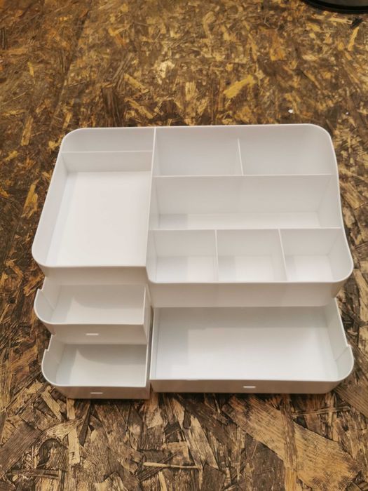 Organizer szkatułka na kosmetyki biżuterię pudełko szuflady pojemnik