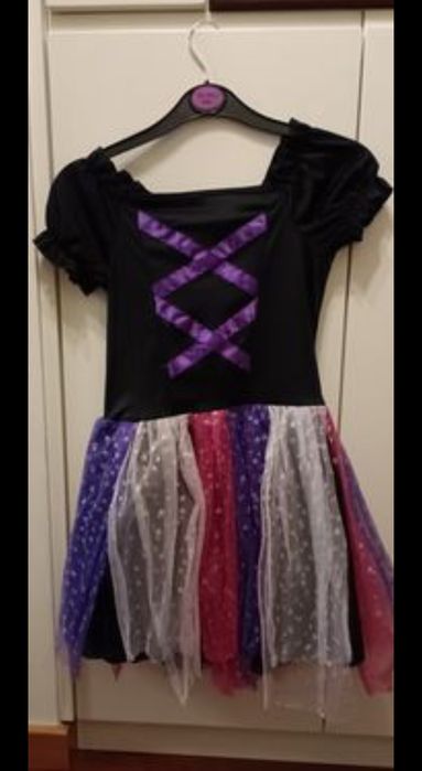 Vestido Halloween bruxa menina