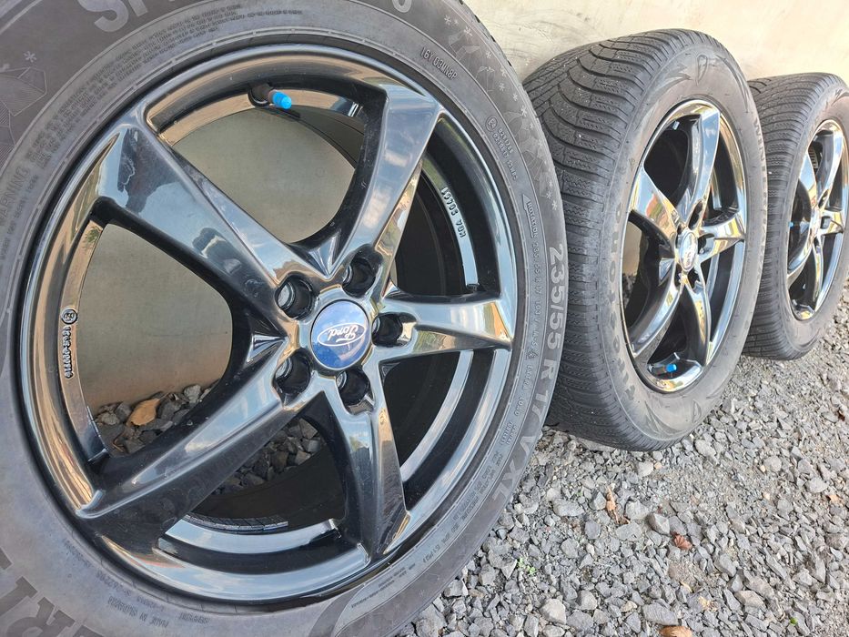 [K61] KOŁA ZIMOWE,ALUFELGI 17 5x108 FORD KUGA,S-Max+235/55R17+Czujniki