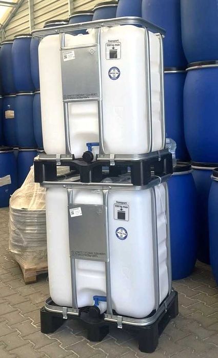 Zbiorniki ibc, paletopojemniki na wodę pitną nowe 1000L, 600L, 300L