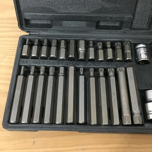 (Com Iva) Jogo de Bits 40 Peças Torx  XZN  Hex Em caixa de metal