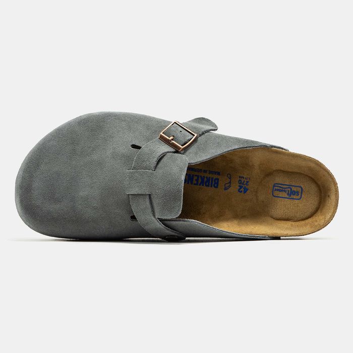 Клоги-сабо Birkenstock Boston Grey premium