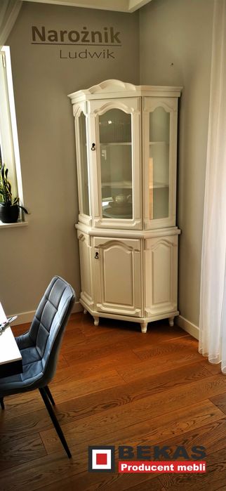 Biały Narożnik Ludwik 70`bez Szprosów` Biały Dąb Producent Bekas Meble