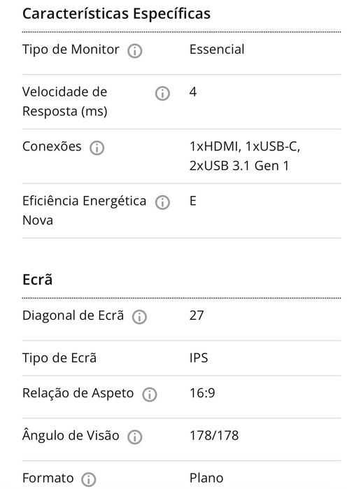 Monitor Lenovo Q27h-10 – 27" | 75 Hz | QHD
