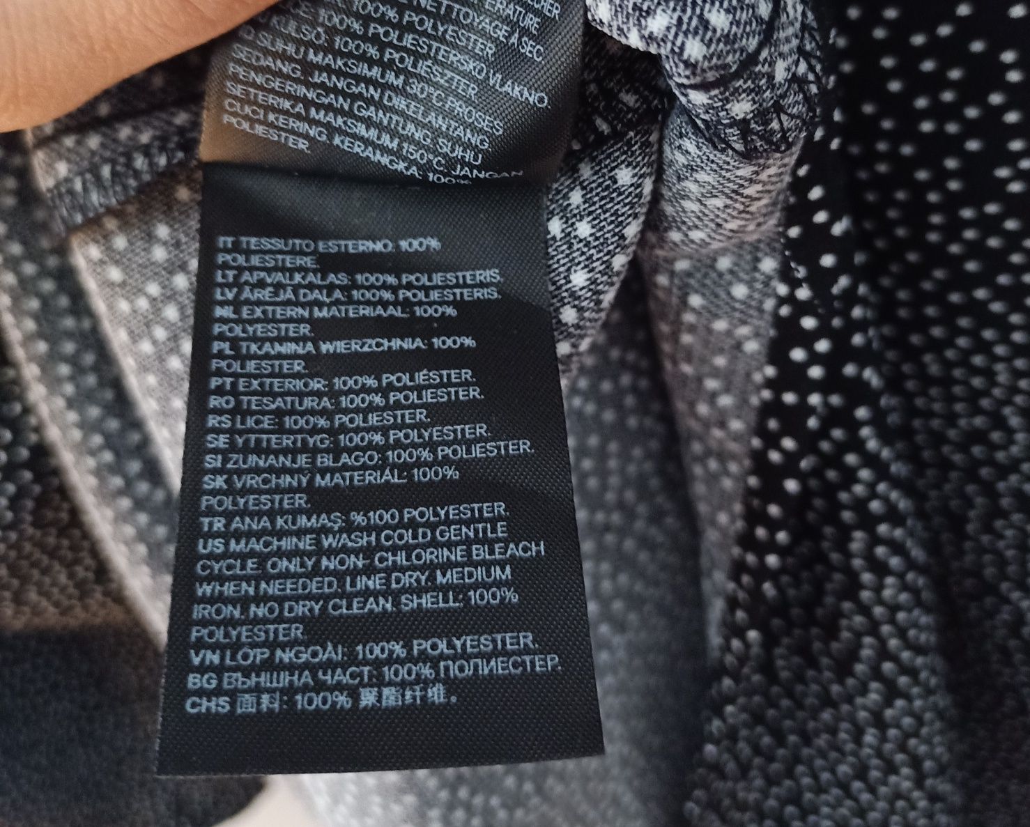 Czarno biała sukienka w groszki kropeczki h&m rozmiar XL