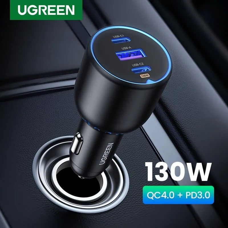 Автомобильное зарядное устройство Ugreen 130W (CD293)