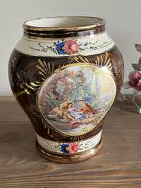 Wazon oslonka porcelana Hubert Bequet Belgia