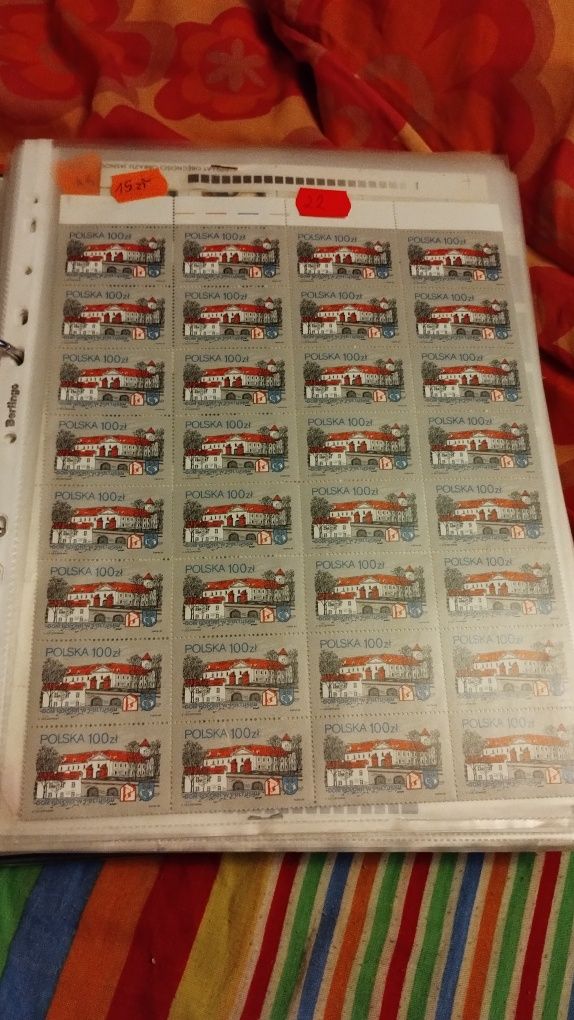 Arkusze znaczki polskie niesteplowane