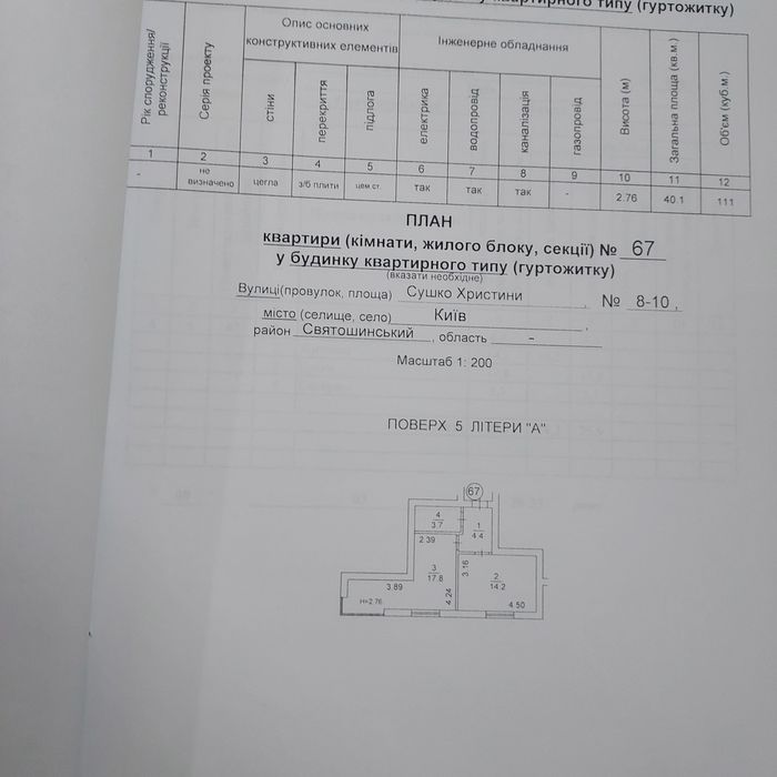 Продам 1 квартиру 40,1 кв м