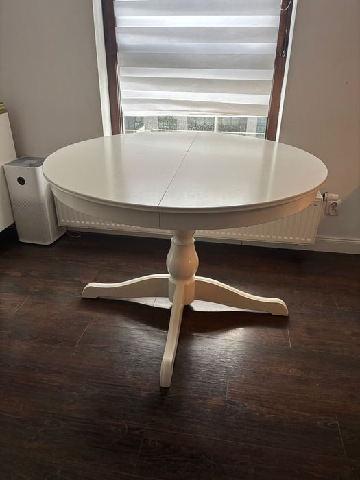 Stół okrągły rozkładany ikea ingatorp biały
