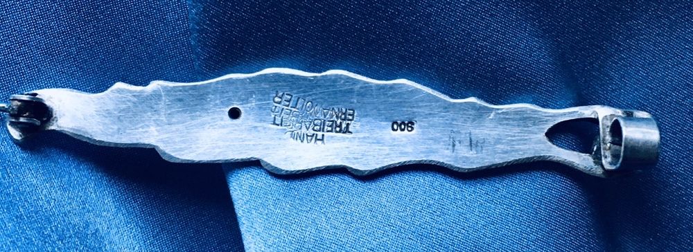 Broszka srebro antyk