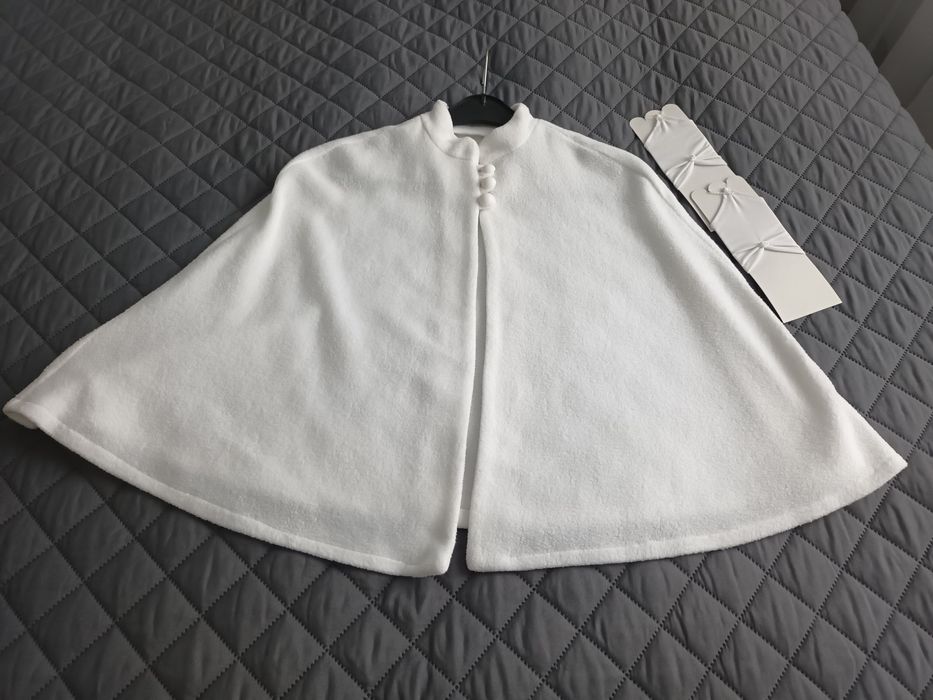 Sukienka alba komunijna plus narzutka i rękawiczki
