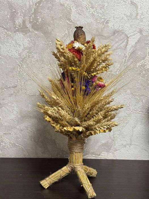 Дідух різдвяний із сухоцвітів 37 см