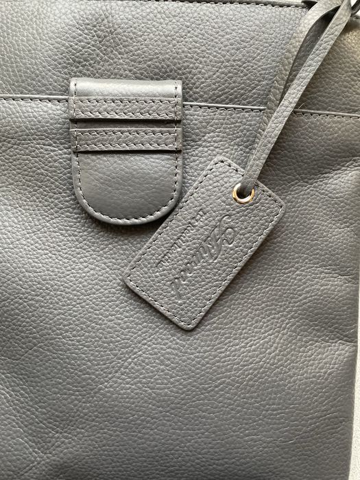 Сумка шкіряна  ( планшетка) темно графітового кольору