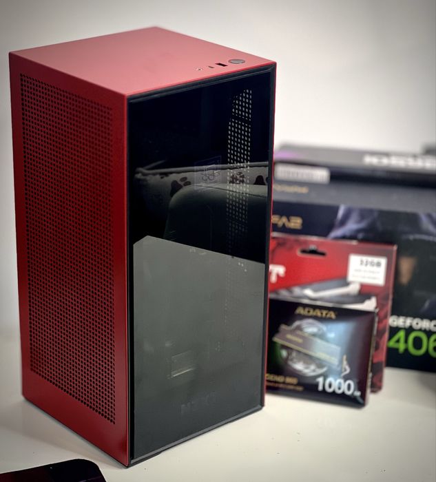 Gamingowy PC ITX Ryzen 7600 RTX4060Ti 32GB DDR5 1TB NVMe NZXT H1 Gwar