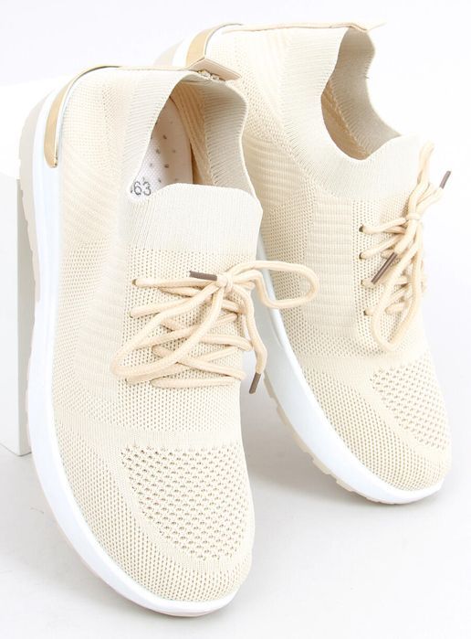 Buty Sportowe Skarpetkowe Welo Beige