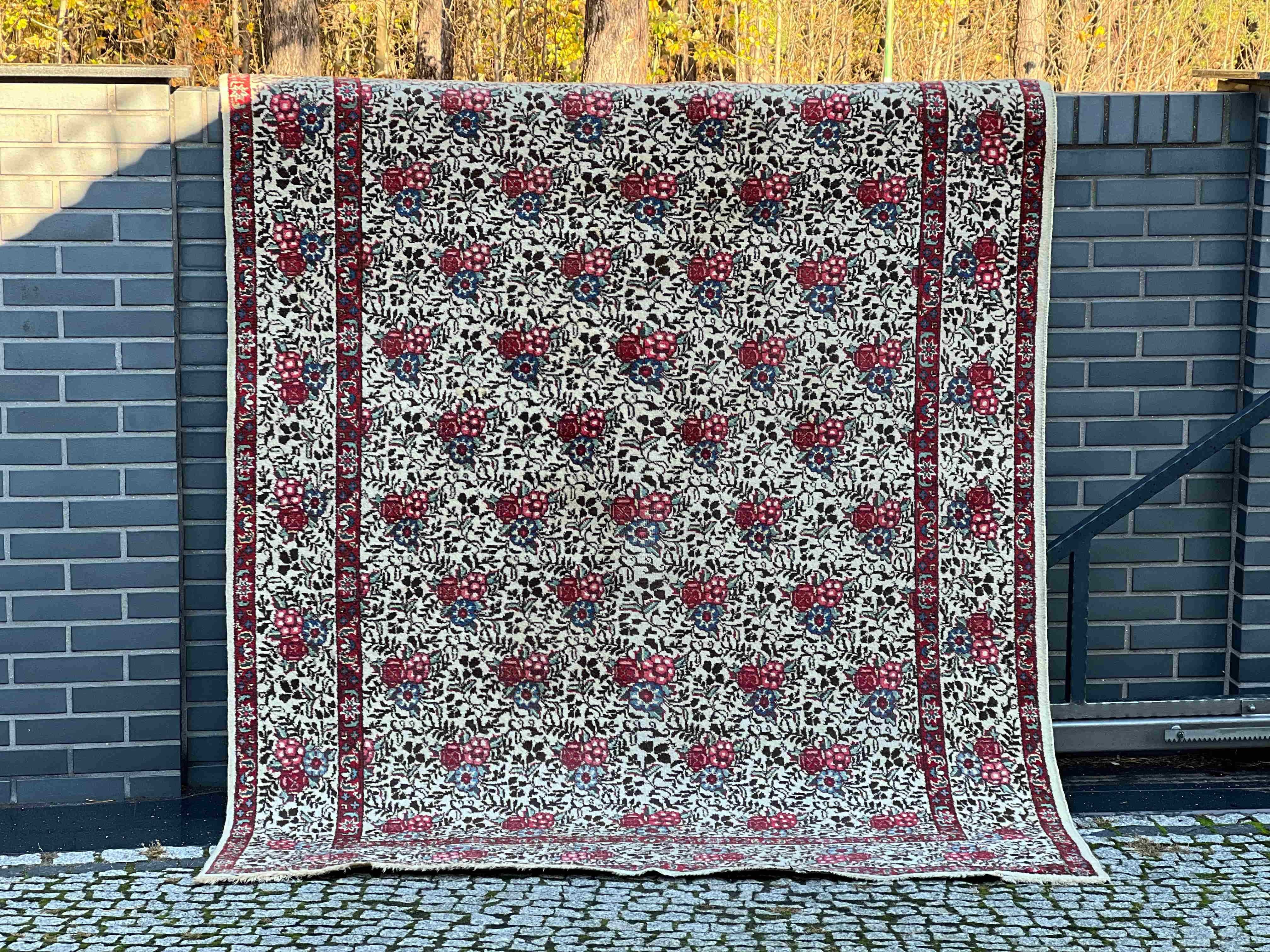100 letni dywan perski wełniany vintage Iran  285x195 galeria 9 tys