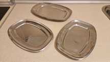 Conjunto de 3 travessas de servir em inox