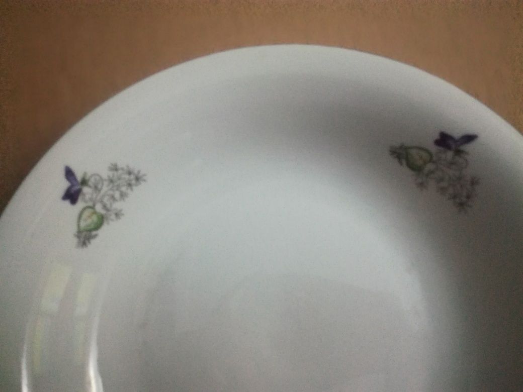 Miska motyw fiołki Chodzież porcelana