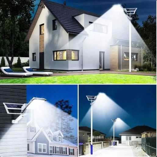 Lampa Solarna 1000W LED Latarnia Ogrodowa Mocna PROFFESIONAL + Pilot