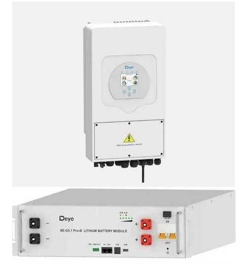 Комплект резервного живлення: гібридний інвертор Deye