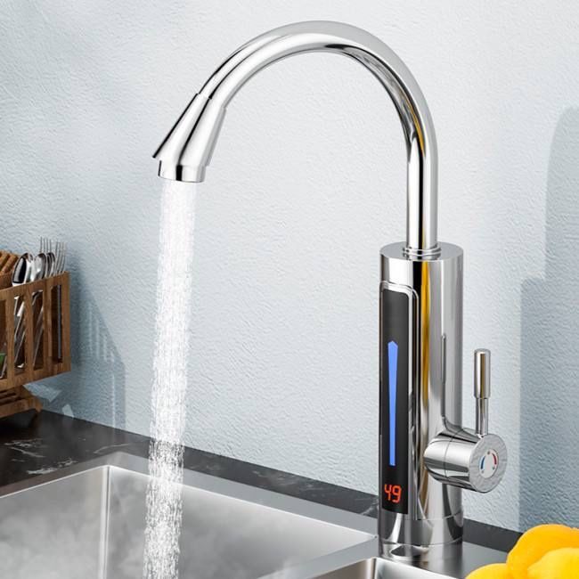 Бойлер кран delimano RX-011-1 водонагреватель с LCD экраном хромирован