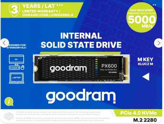 SSD ДИСК‼️2TB‼️2000Gb‼️5000 МБ/с‼️M.2 2280 Goodram PX600 3D NAND QLC