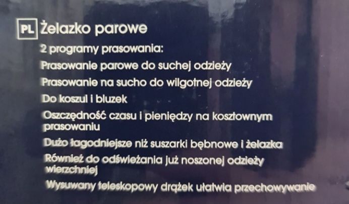 Żelazko parowe prasowalnica do parowania koszul suszarka do ubrań