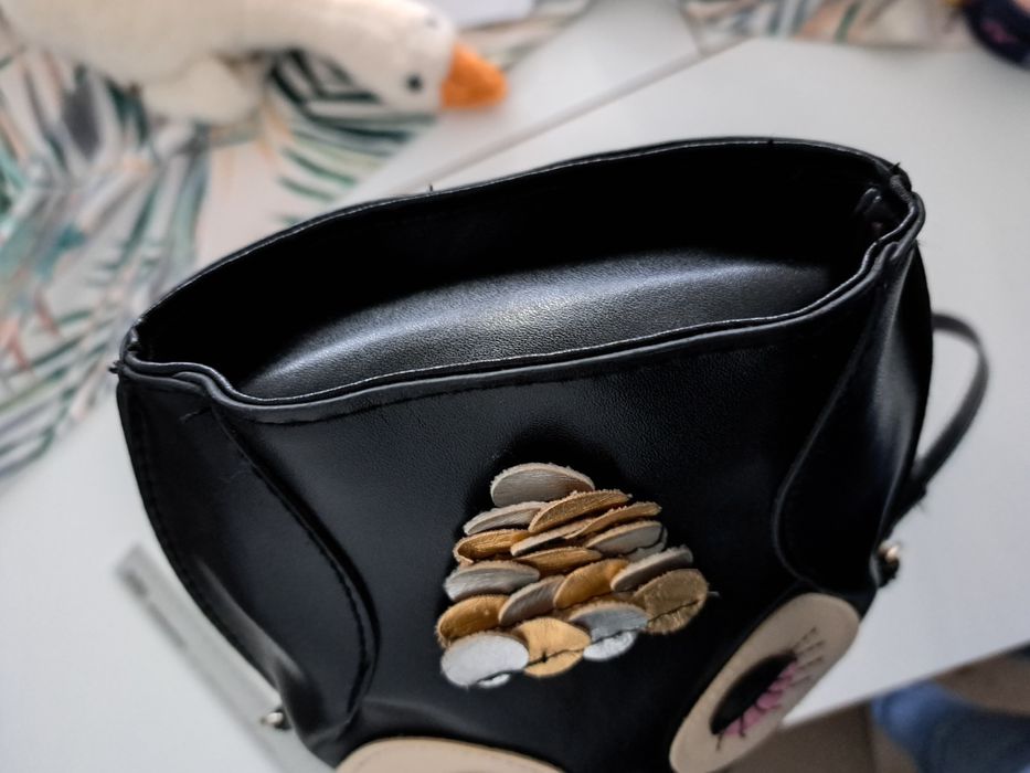 Mała torebka sowa sówka Czarna