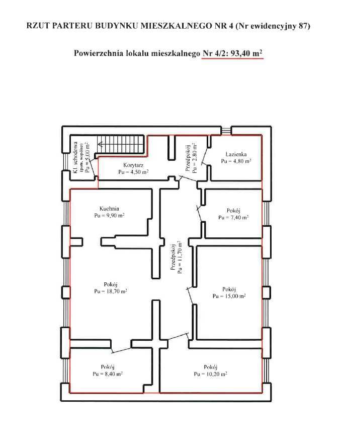 Mieszkanie bezczynszowe 93,4 m2, kominek, działka, Goleniów
