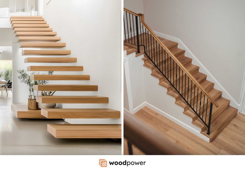 Schody, stopnie, trepy NA WYMIAR - dąb, buk, jesion – od PRODUCENTA!