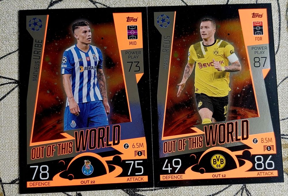 2 karty odblaskowe z serii Out of This World – Topps Match Attax 2023