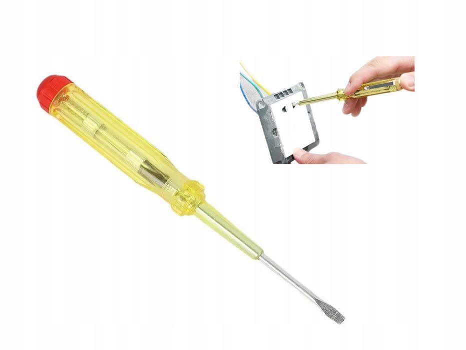 Śrubokręt Próbnik Napięcia Tester Prądu Probówka Płaski 230V