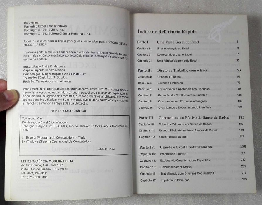 Livro Dominando o Excel 3 for Windows