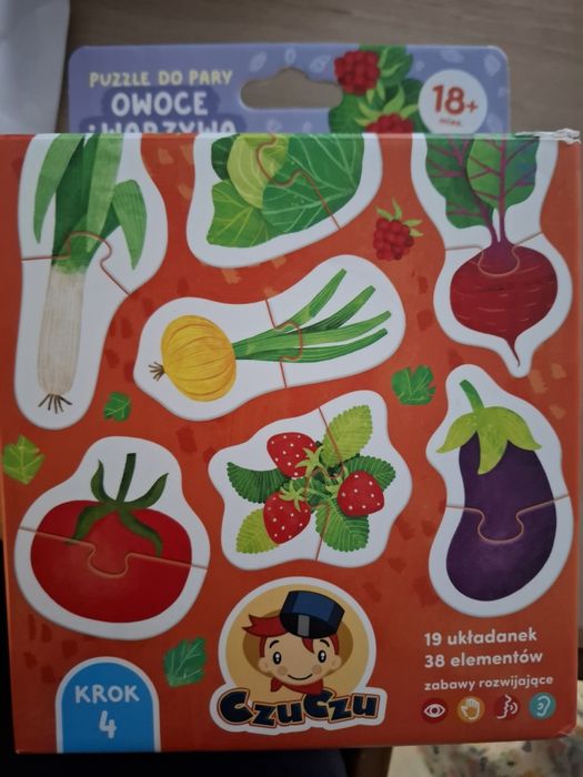 Puzzle bez pudełek + pucio i warzywa w pudełku