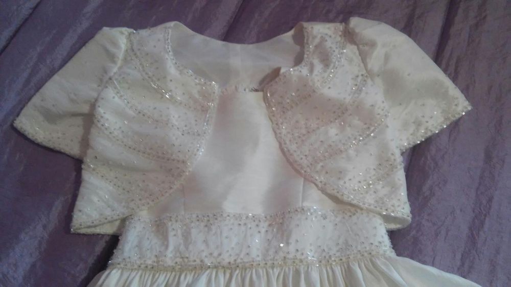 Vestido Menina das alianças ou Batizado (2 anos) - com misangas