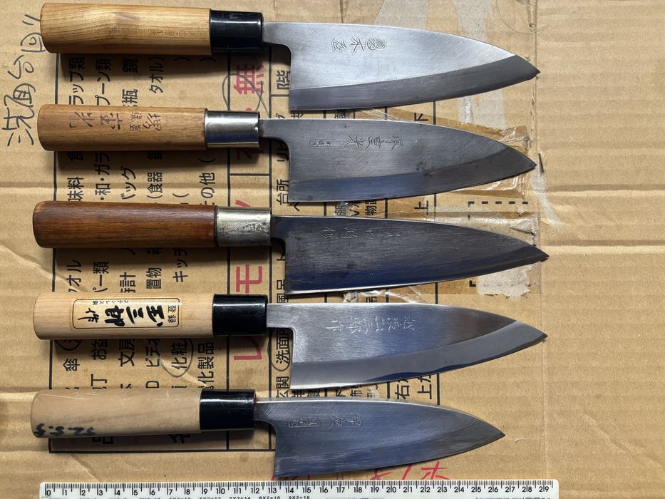 Кухонный нож б/у из Японии (шеф накири деба янагиба) Made in Japan