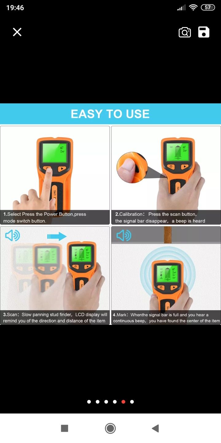 Scanner de parede - detector de metais