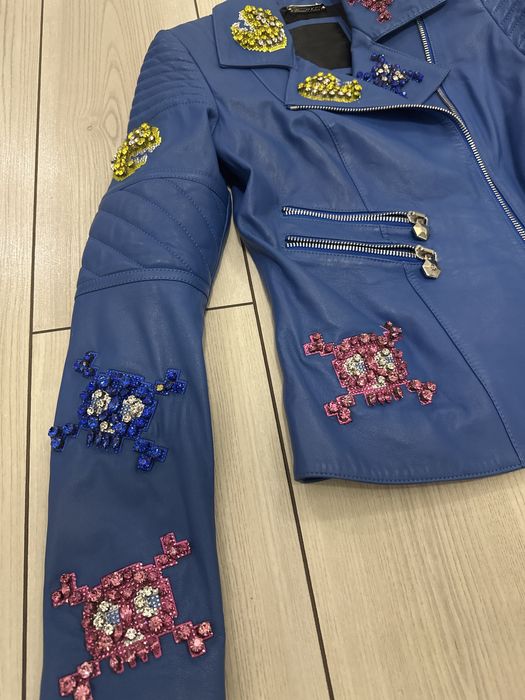 Шкіряна куртка Philipp Plein , жвноча шкіряна куртка