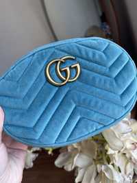 Поясная сумка Gucci бирюзовая