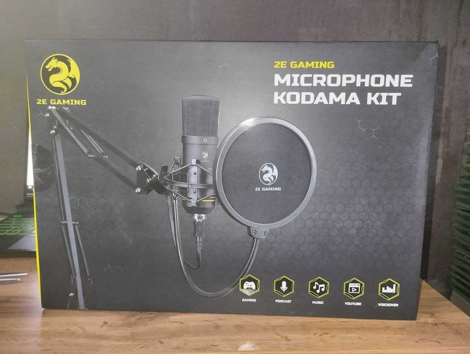 Мікрофон студійний НОВИЙ 2E Gaming Kodama Kit Black (2E-MG-STR-KITMIC)