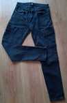 Czarne spodnie bojówki rurki Cropp jeansy W28 L32 rozm S