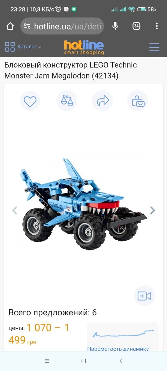 Конструктор LEGO Technic Monster Jam Megalodon