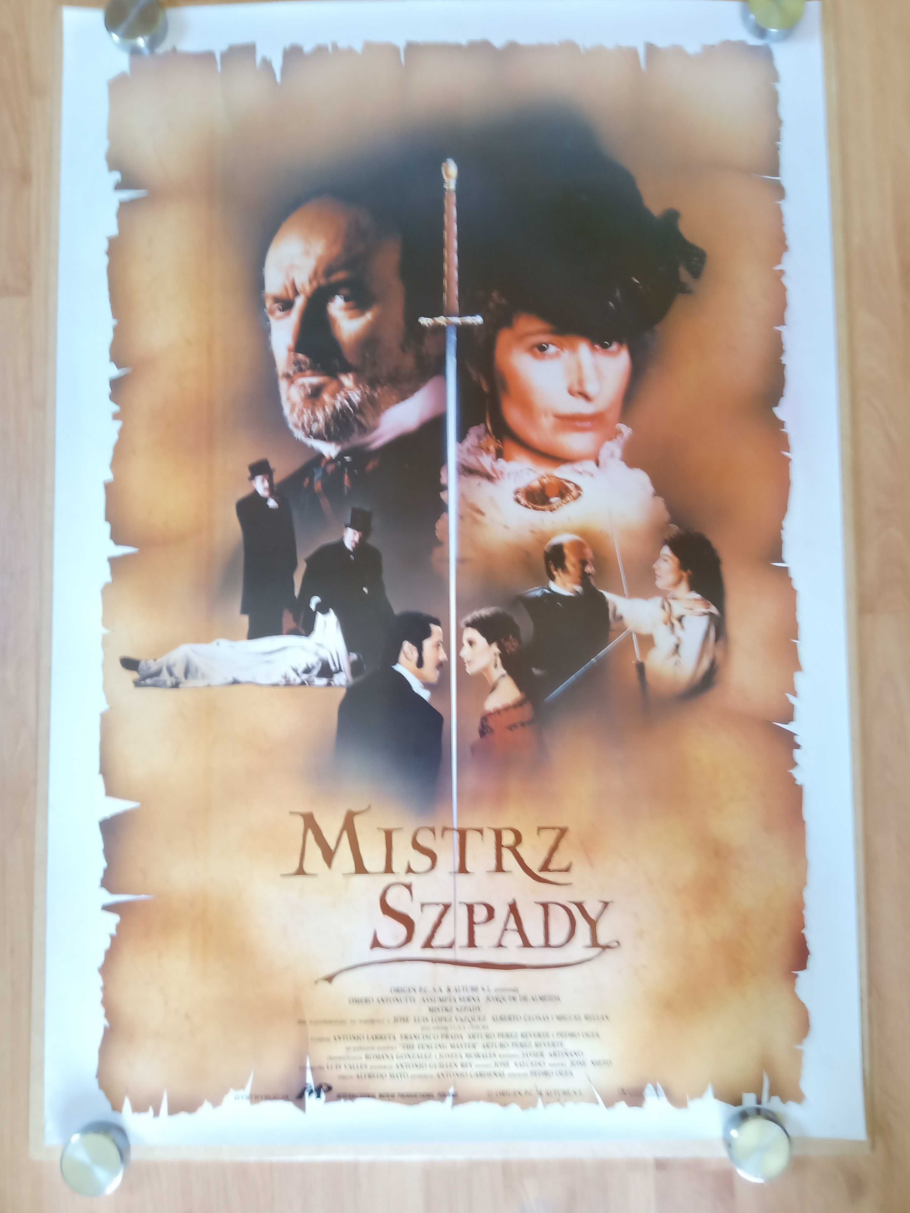 Plakat filmowy MISTRZ SZPADY/Oryginał z 1994 roku.