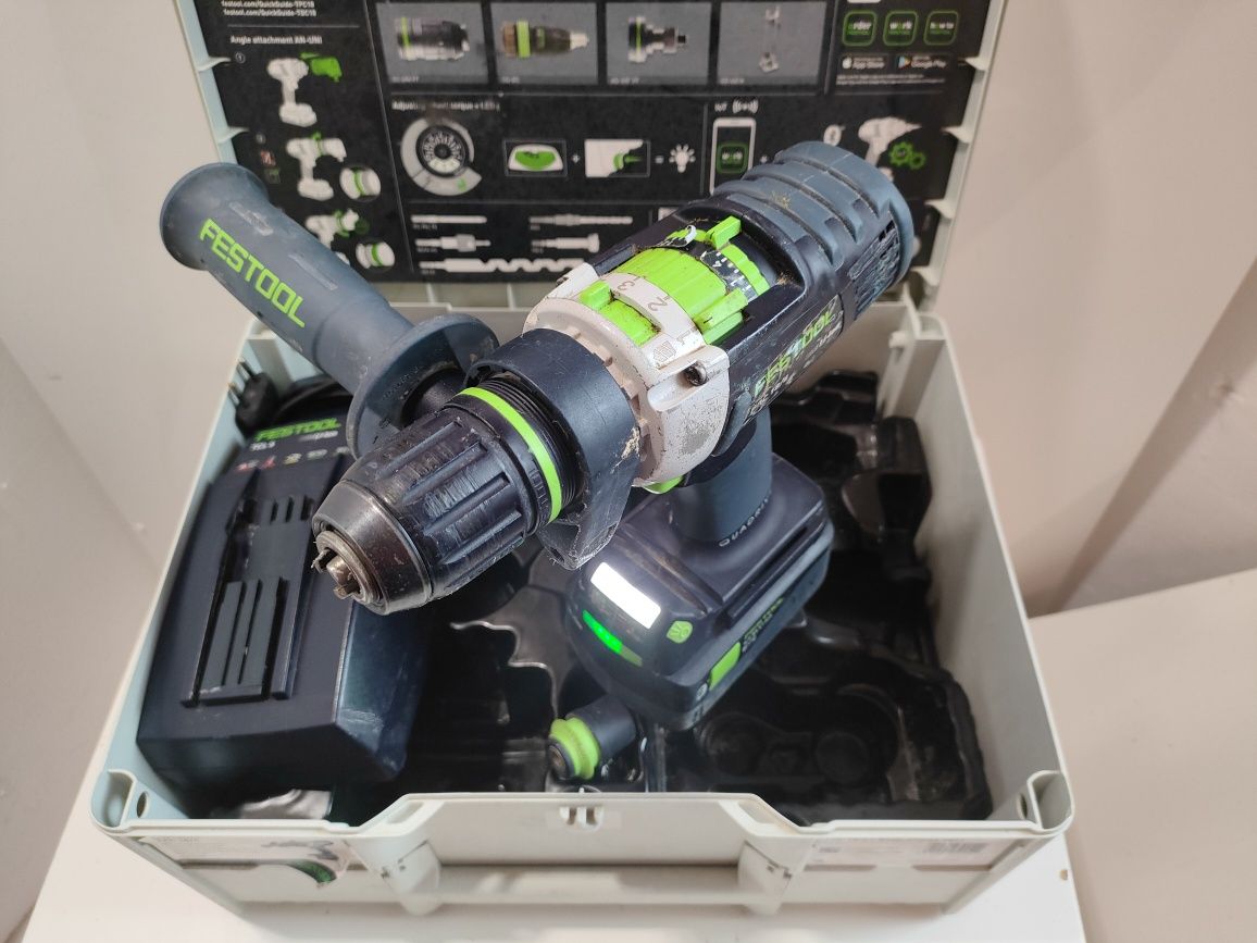 Festool PDC 18/4 akumulatorowa wiertarko-wkretarka wymienne gł 18v 5.2