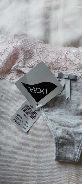 Primark Stringi rozmiar 34/36 XS Nowe Koronka Róż Majtki Bawełniane