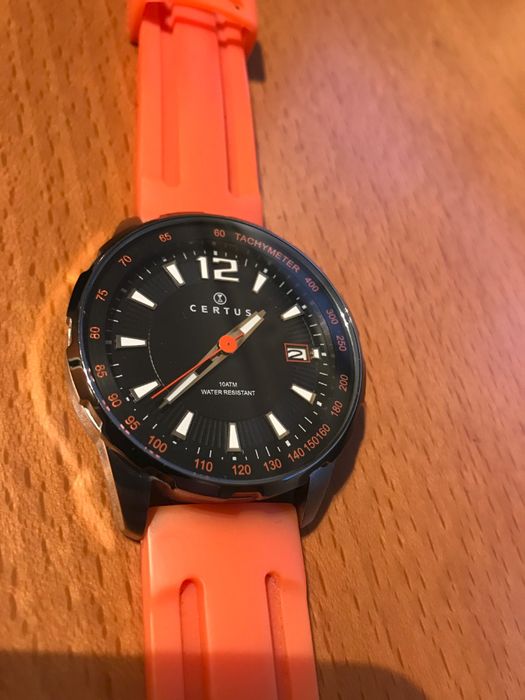 Relógio Homem bracelete Silicone Laranja da marca Certus