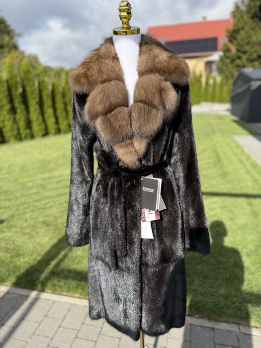 Futro naturalne z norek, grzbiety, sobol, nowe XS S