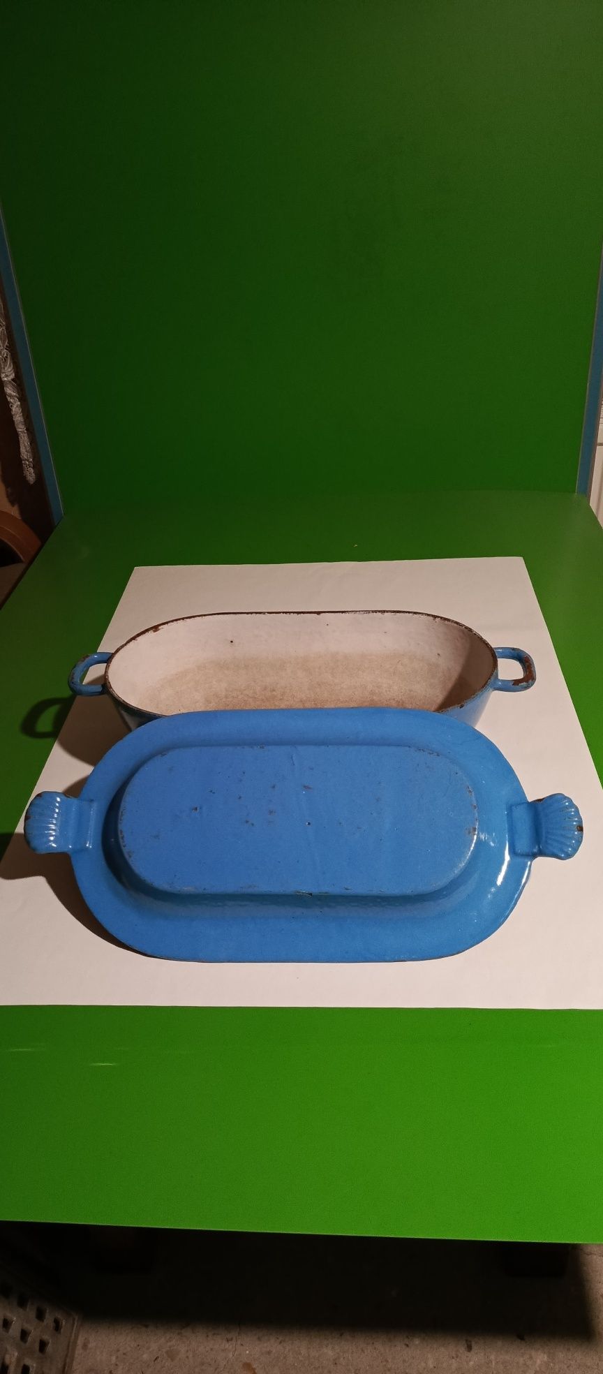 Żeliwna i w pięknym kolorze gęsiarka brytfanna 10.2 kg.
